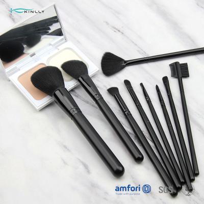 Китай набор щетки макияжа алюминиевых Ferrules черноты 9pcs мягкий продается