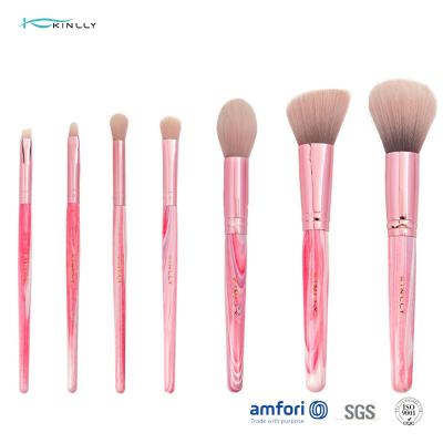 Chine Brosse de lecture en aluminium rose de maquillage de l'olive 7pcs pour des débutants à vendre