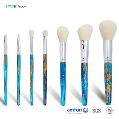 Chine BSCI en bois bleu ISO9001 brosse de lecture de maquillage de 7 morceaux à vendre