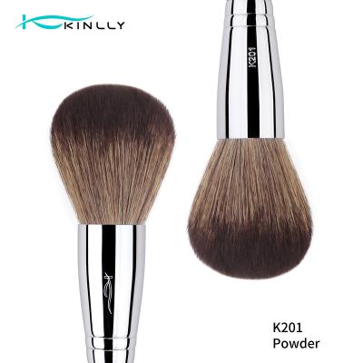 Chine brosse naturelle de maquillage de cheveux d'olive d'en cuivre de la poudre 1pcs à vendre