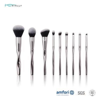 Chine Brosse de lecture cosmétique de cheveux en nylon de poignée en métal de BSCI 9pcs à vendre