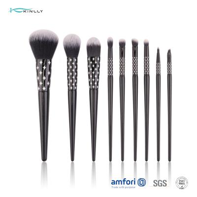 China haar-Kosmetik-Make-upbürsten-Satz des Holzgriff-9pieces Nylon zu verkaufen