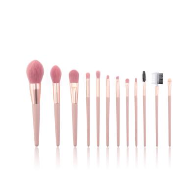 China OEM LOGO Premium 12PCS Foundation Makeup Brush Set Synthetic Hair for sale