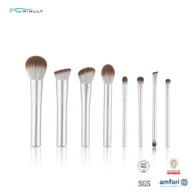 Chine poignée en aluminium blanche de brosse de lecture de maquillage de voyage d'ODM d'OEM 8pcs à vendre