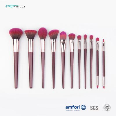 Cina Set di pennelli cosmetico completo di trucco 11pcs dello SGS con la maniglia di legno in vendita