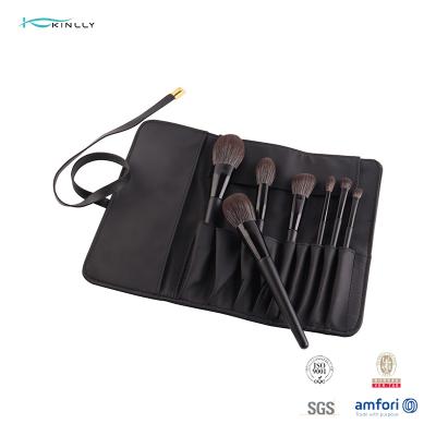 China Grupo de escova macio sintético da composição do cabelo 7pcs com Matte Wooden Handle à venda