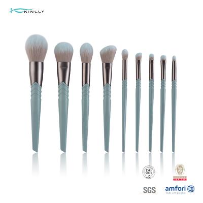 China Virola de aluminio libre modificada para requisitos particulares de la crueldad del cepillo 10pcs del maquillaje del pelo del nilón en venta