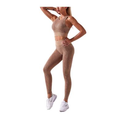 China FREE SAMPLE Women's Breathable Legging Workout Yoga Set Active Yoga Snake Print Leggings With Sports Bra for sale