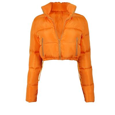 China High Quality Black Front Pocket Waterproof Plus Size Orange Jacket Womens Winter Coat for sale