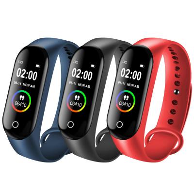 China Auto Date Color Touch Screen Smart Fit Heart Rate Monitor Fitness Bracelet M4 Band Watched Digital Watches for sale