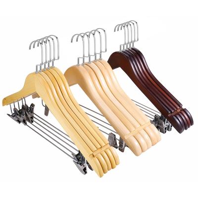 China Contemporary factory direct wholesale can be customized hotel luxury household clothing store multiple sizes pants hanger with clip for sale