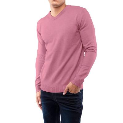 China Anti-wrinkle OEM Service New Style Mens Colorful Vintage Washed Performance Fitted V-Neck Knitted Long Sleeve Sweater for sale