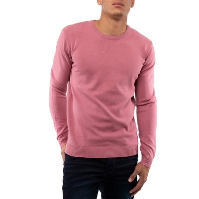 China Anti-Wrinkle Knit Logo Plus Size Sweaters Custom Pullover Long Sleeve O-Neck Loose Fit Casual Mens Sweaters for sale