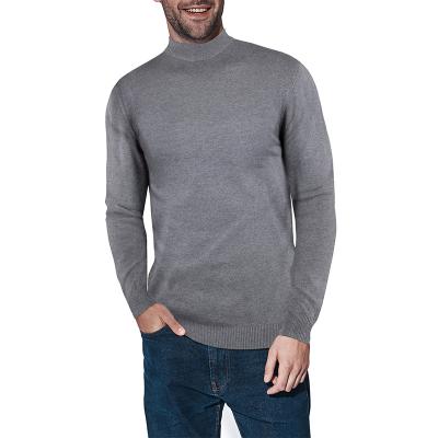 China Anti-wrinkle soft hand feeling men's winter knitwear solid color knitted neck thin soft pullover turtle long sleeve sweater for men for sale