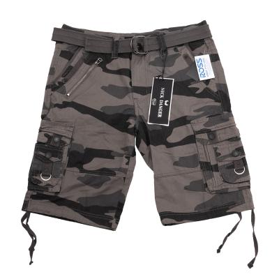 China Custom Anti-Wrinkle Brand Mens Summer 100% Cotton Camouflage Hip Hop Cargo Abbreviations With Pockets Belted 12 in. length for sale