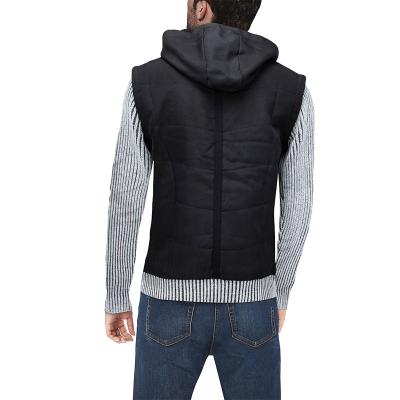 China Turtle Neck Breathable Hood Cardigan Detachable Hood Sweater Stitched Down Stripper Coat Warm Men's Vest Outdoor Jacket for sale