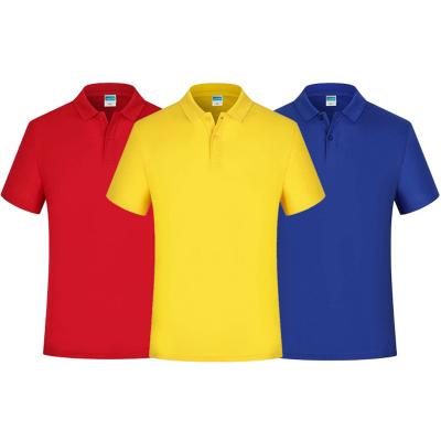 China custom Anti-wrinkle logo printed men's polo shirts polyester cotton simple quick dry unisex golf shirts for sale