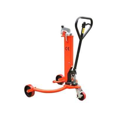 China Hotels/Garment Shops/Building Material Stores/Machinery Repair Shops...LYNDING Stainless Steel Manual Lifter Hydraulic Drum Oil Drum Hand Pallet Truck Max Lifting Height 280Mm for sale