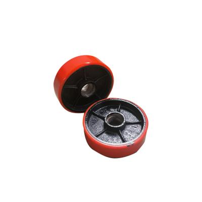 China Factory Flat Free PU Wheels Medium Duty Castor Transport Casters Parts For Material Transport Trolley for sale