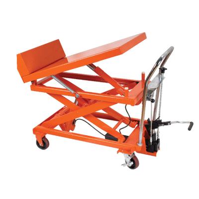 China Hotels / Garment Shops / Building Material Stores / Machinery Repair Shops... Multi Function Lift Mechanism Four Wheels Stable Industrial Scissor Table for sale