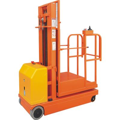 China Hotels / Garment Shops / Building Material Stores / Machinery Repair Shops... China Wholesale Electric High Level Mobile Forklift Order Pickers for sale