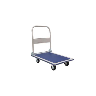 China Hotels / Garment Shops / Building Material Stores / Machinery Repair Shops... 300Kg Max Loading Capacity Platform Safe Hand Truck With Four Wheel Universal Platform Truck for sale