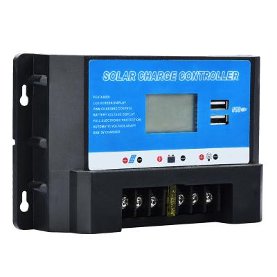 China cheap price mppt solar controller 20a 30amp pwm 12v 24v 48v small charge solar controller for sale