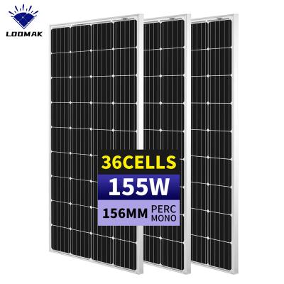 China Solar Panel 5bb Perc Mono Photovoltaic 155w Made In House Monovisc 156.75mmx156.75mm China Pv Cheap Price for sale