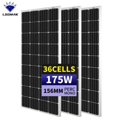 China Solar Panel 175W 5bb Perc Mono Photovoltaic Made In China House Monovisc 156.75mmx156.75mm PV Cheap Price for sale