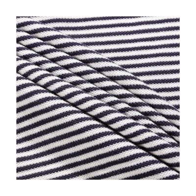 China Wholesale 20s/1 Cotton+20s/1 Polyester Breathable Conductor Stripe Pique for sale