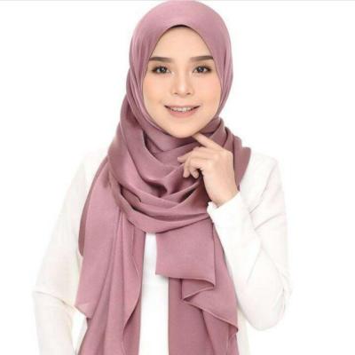 China Wholesale 2021 Designer News Satin Silk Plain Hijabs Fabric Scarf Women Luxury Bubble Satin Scarves For Women for sale