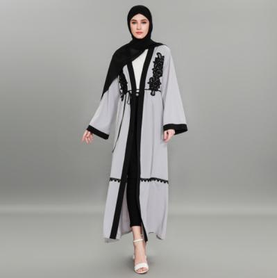 China High Quality Muslim Dress RRCM-1584 Women's Clothing Front Open Embroidery Long Sleeves for sale