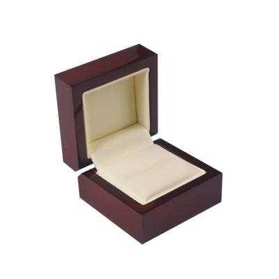 China Wholesale Custom Delicate Small Wooden Box Durable Cardboard Jewelry Packaging Ring Jewelry Gift Box for sale