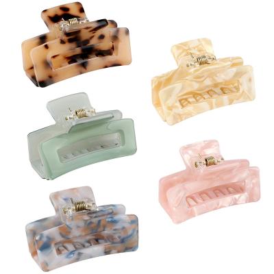 China Wholesale Fashion Small Fashion Acetate Hair Claw Clips Women Tortoiseshell Color Hair Single Jaw Clip for sale