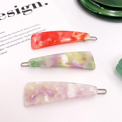 China Japan and Japanese and Korean Style Custom Acrylic Girls Hair Clip Acetate Women Handmade Colors Hairpins for sale