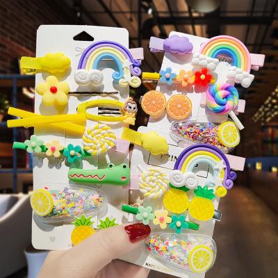 China Hot Sale Fashion Rainbow Sweet Hairpins Accessories Cute Barrette Candy Fruit Children Hair Clips for sale