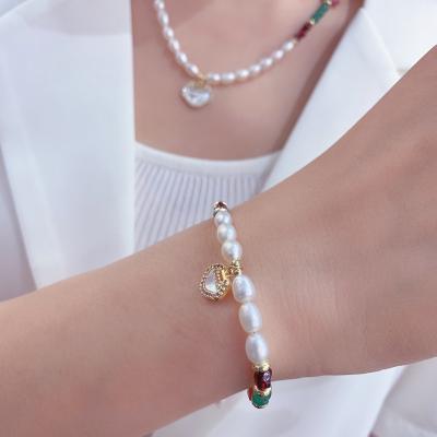 China High Quality Faceted Moonstone Tourmaline Jewelry Sets Green Agate Freshwater Pearl 2 Piece Women Jewelry Set for sale