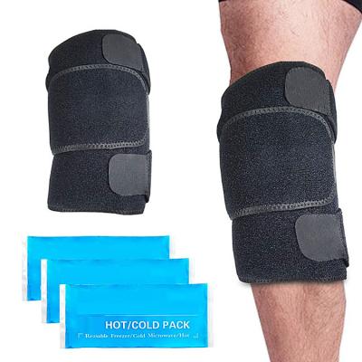 China Adult Reusable Hot/Ice Pack Knee Brace Cold Brace Gel Compression Gel Pack For Arthritis Pain Tendonitis ACL Sports Injury for sale