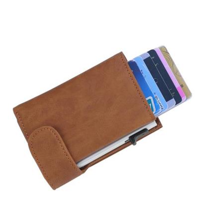 China Business Card Holders Business Card Holders Anti-theft Credit Card Noise Noise Fashion Men's Aluminum Slim Wallet for Men for sale