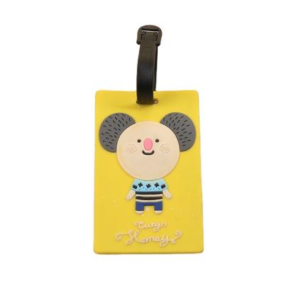 China Fasion 2020 hot sale custom cute logo luggage tag soft pvc luggage tags for travel for sale