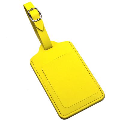 China Custom Fasion PU Leather Luggage Tag Sample Support Free Customization Luggage Tag for sale