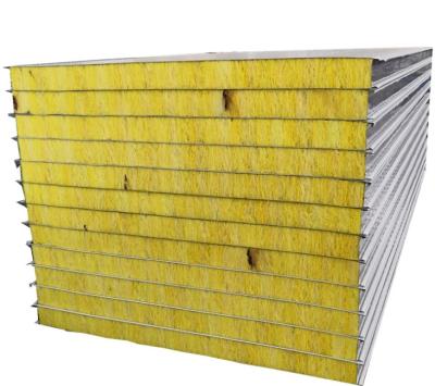 China Fire Proof And Sound 	Sandwich Composite Panel Proof Corrugated Rock Wool Sandwich Wall And Roof Panel for sale