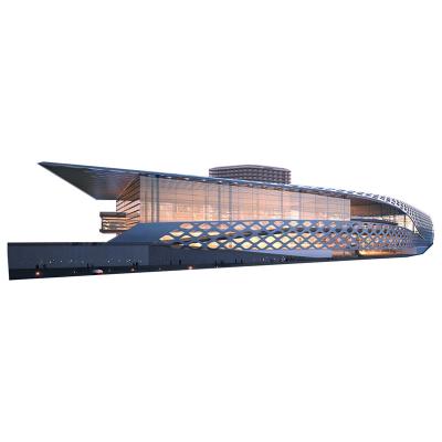 China Customized Prefabricated Steel Frame Office Arch Form Steel Construction For Commercial Buildings for sale