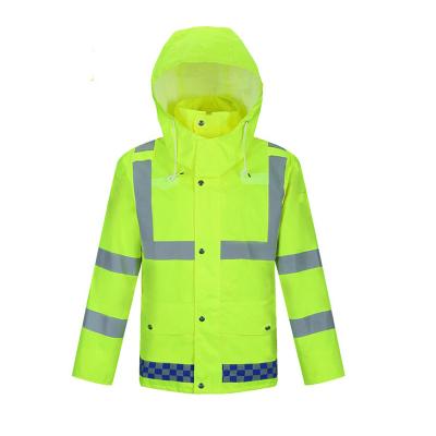 China Rainy Season 100% Safety Raincoat Raincoat Reflective Raincoat Jacket Waterproof Suit Liningrain /Windproofbreathable/Durable Fishing Coats For Adults for sale