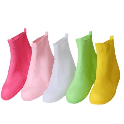 China Fashion Trend Silicone Band Unisex Rain Boots Covers Non-slip Washable Waterproof Rain Boots Heavy Duty Thickened Rain Cover Shoes Protector for sale