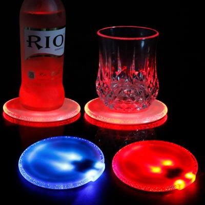 China Acrylic New Arrivals Party Decoration LED Coasters For Drinks LED Bottle Lights Cup for sale