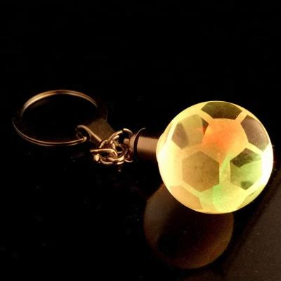 China New Arrival Promotion LED Crystal Ball Keychain for sale