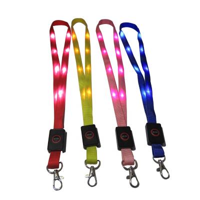 China EU/USA/EU Shenzhen Factory Custom Logo Keychain Designer LED Lanyard for sale