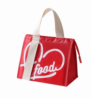 China Fashion new simple color appearance high level insulation lunch box bag students wholesale lunch bag large tote bag for sale