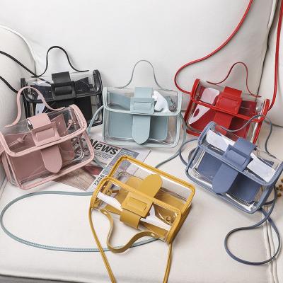 China Fashion Jelly Needle Buckle Big Mini Bag Women Summer Transparent Square Purse Personality Handbag Fashion Jelly Needle Buckle for sale